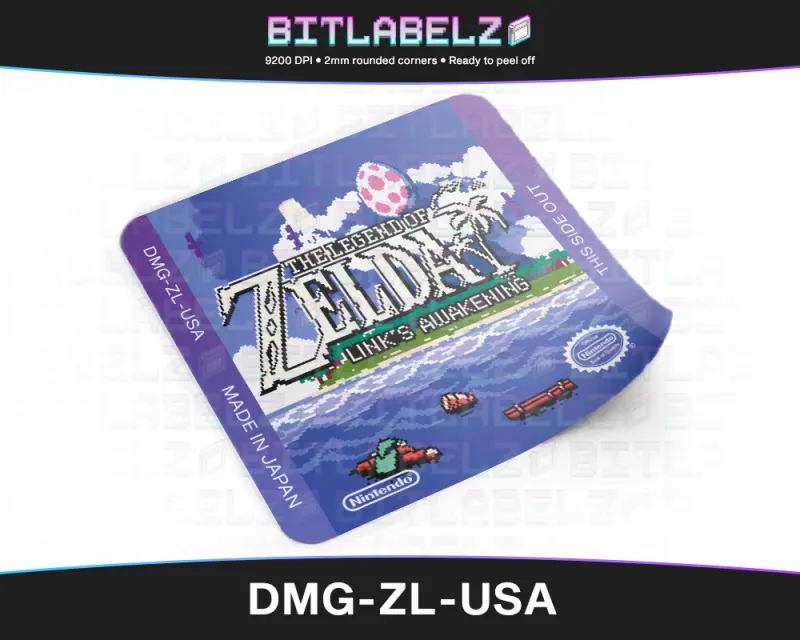 The Legend of Zelda: Link's Awakening - Etichetta Game Boy custom [DMG-ZL-USA]