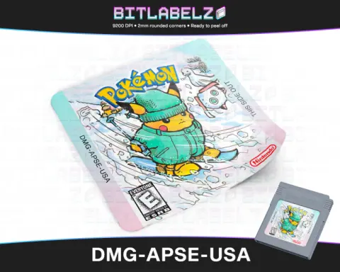 Pokemon Gelb Ski Pikachu - Etichetta Game Boy custom [DMG-APSE-USA]