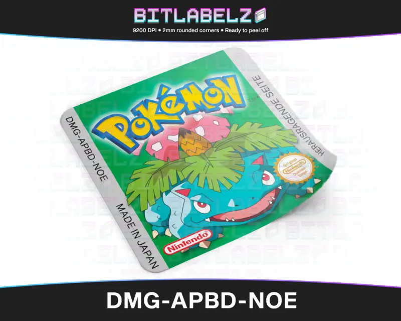 Pokemon Grüne Edition - Etichetta Game Boy custom [DMG-APBD-NOE]