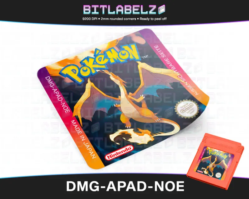 Pokemon Rote Edition - Etichetta Game Boy custom [DMG-APAD-NOE]