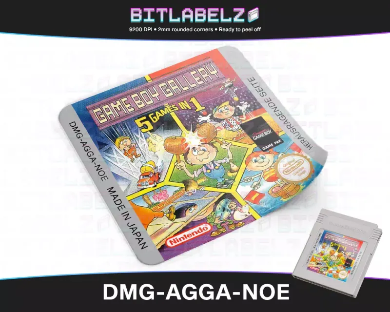 Game Boy Gallery 5 Games In 1 - Etichetta Game Boy [DMG-AGGA-NOE]
