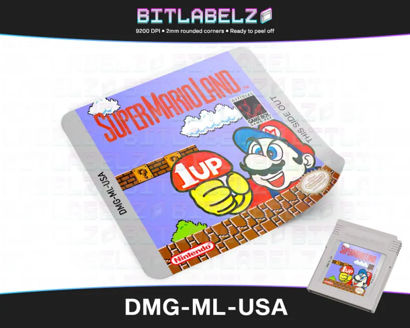 Super Mario Land - Etichetta Game Boy custom [DMG-ML-USA]