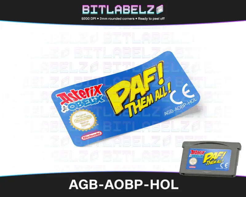 Asterix & Obelix PAF them All - Etichetta Game Boy Advance [AGB-AOBP-HOL]