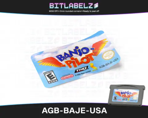 Banjo-Pilot - Etichetta Game Boy Advance [AGB-BAJE-USA]