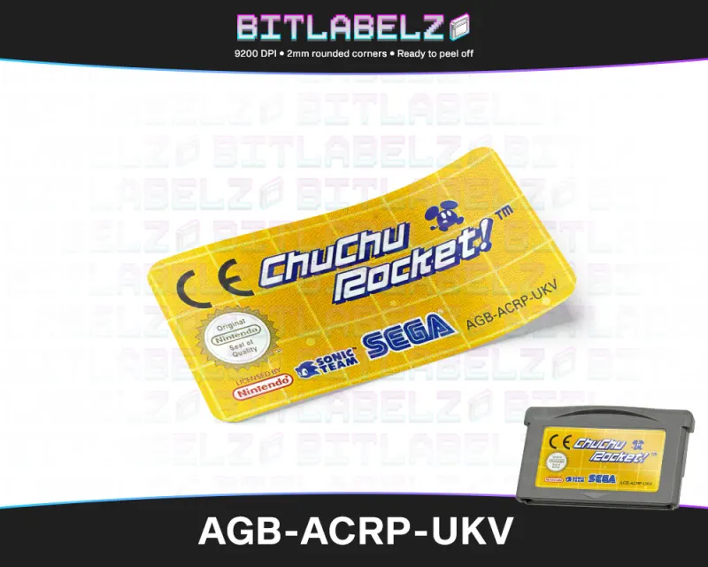 ChuChu Rocket! - Etichetta Game Boy Advance [AGB-ACRP-UKV]