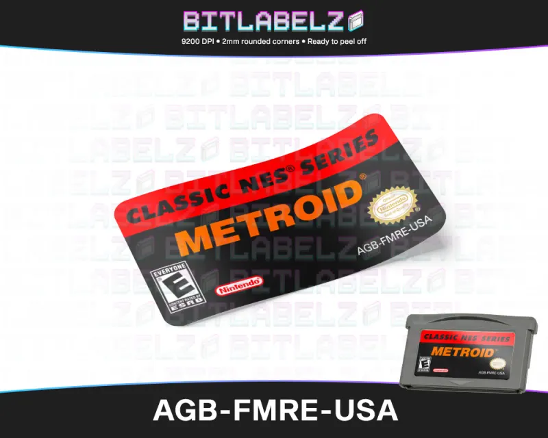 Metroid Classic NES Series - Etichetta Game Boy Advance [AGB-FMRE-USA]