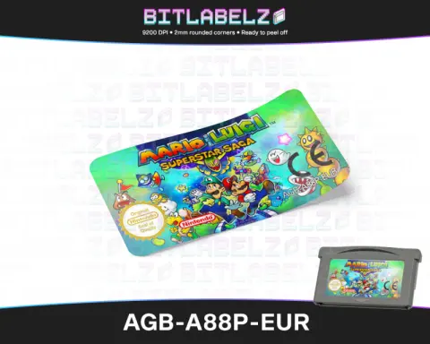 Mario & Luigi: Superstar Saga - Etichetta Game Boy Advance custom [AGB-A88P-EUR]