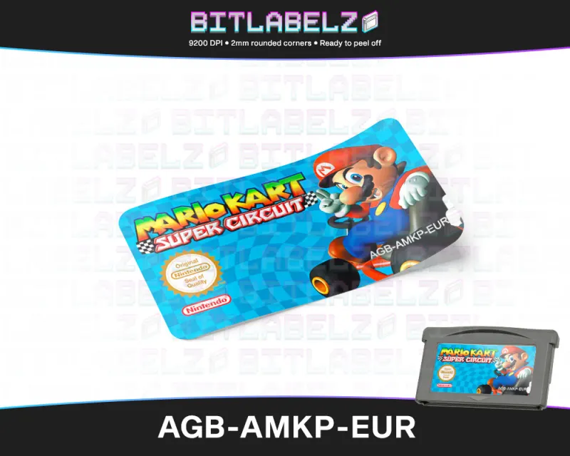 Mario Kart: Super Circuit - Etichetta Game Boy Advance custom [AGB-AMKP-EUR]
