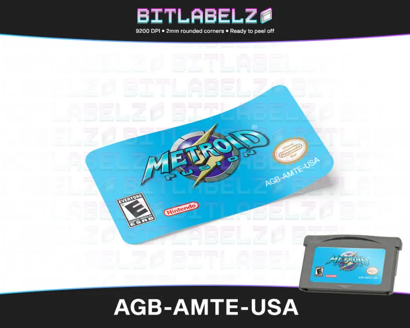 Metroid Fusion - Etichetta Game Boy Advance [AGB-AMTE-USA]
