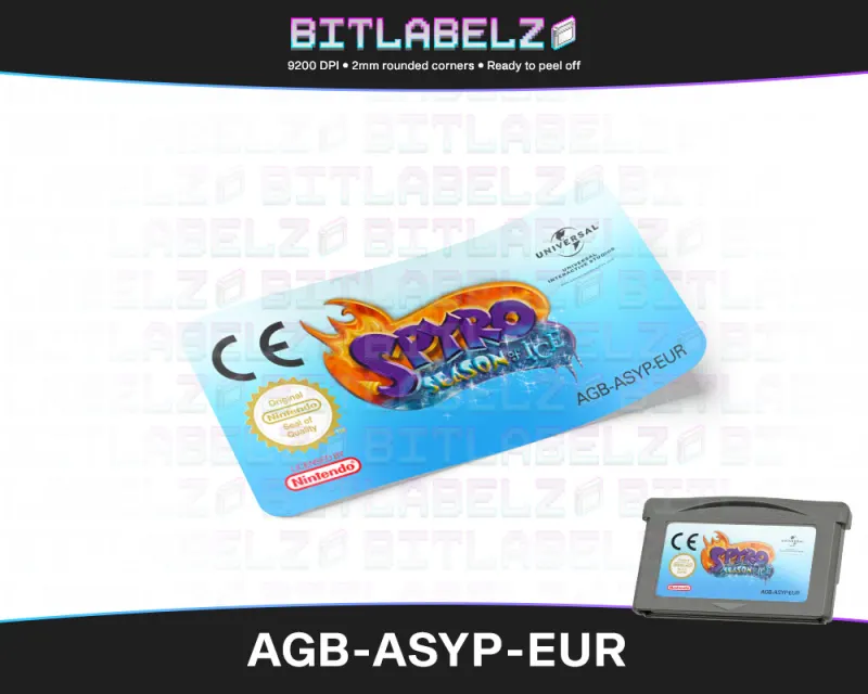 Spyro: Season of Ice - Etiqueta Game Boy Advance [AGB-ASYP-EUR]