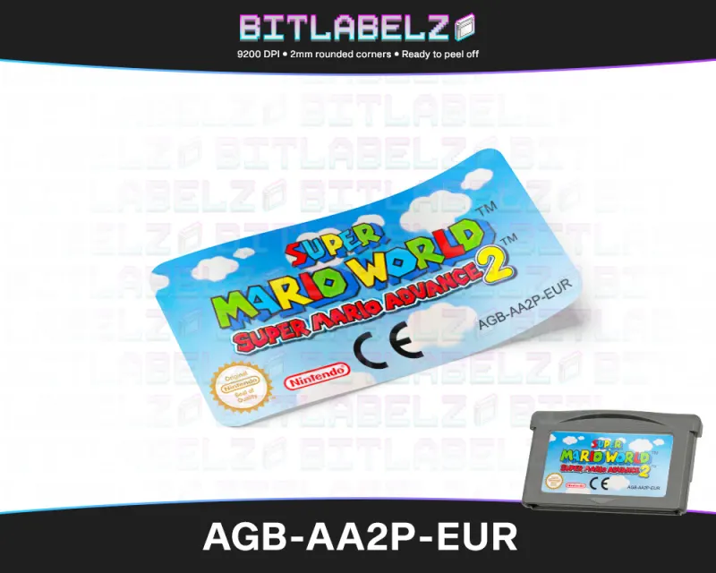 Super Mario World: Super Mario Advance 2 - Etichetta Game Boy Advance [AGB-AA2P-EUR]