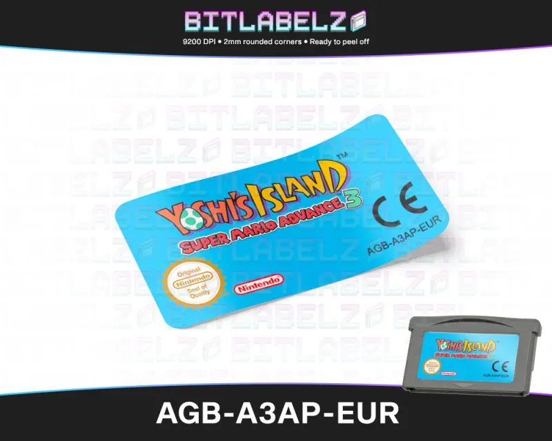 Yoshi's Island: Super Mario Advance 3 - Étiquette Game Boy Advance [AGB-A3AP-EUR]