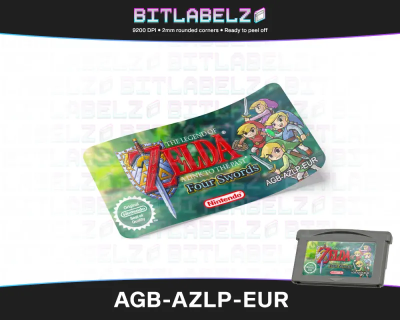 The Legend of Zelda: A Link to the Past & Four Swords - Etiqueta Game Boy Advance custom [AGB-AZLP-EUR]