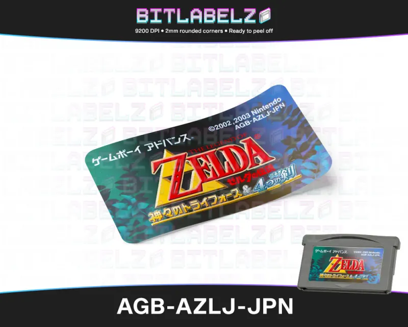 The Legend of Zelda: A Link to the Past & Four Swords - Etiqueta Game Boy Advance [AGB-AZLJ-JPN]