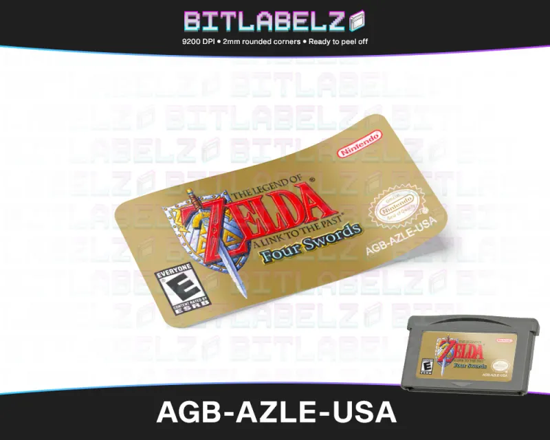 The Legend of Zelda: A Link to the Past & Four Swords - Etiqueta Game Boy Advance [AGB-AZLE-USA]