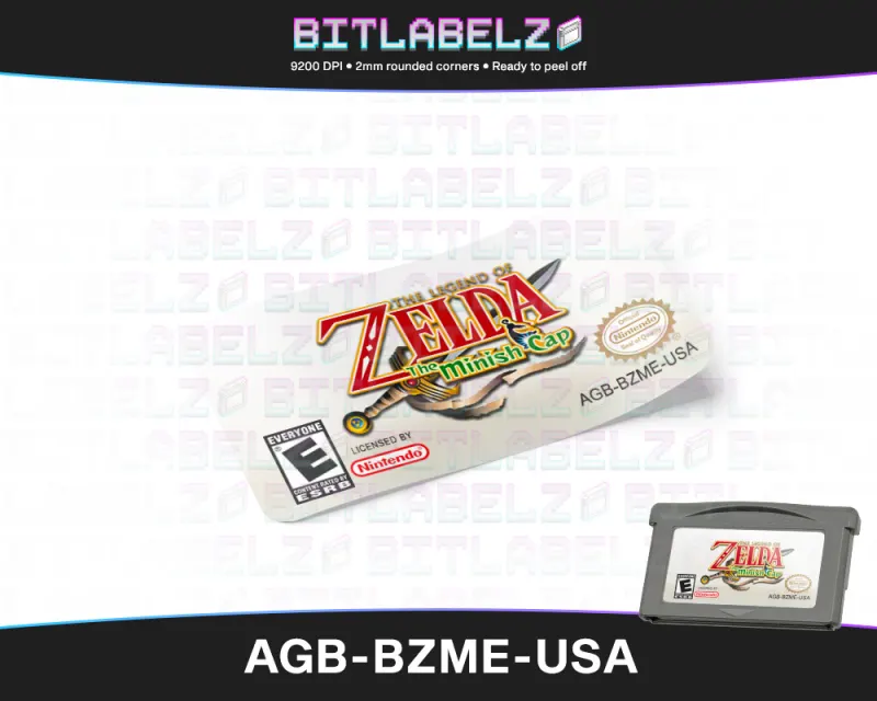 The Legend of Zelda: The Minish Cap - Etichetta Game Boy Advance [AGB-BZME-USA]
