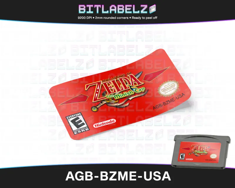 The Legend of Zelda: The Minish Cap - Etiqueta Game Boy Advance [AGB-BZME-USA]