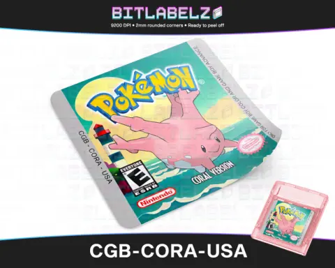 Pokemon Coral Version - Etichetta Game Boy Color custom [CGB-CORA-USA]