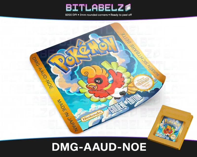 Pokemon Goldene Edition - Etichetta Game Boy Color custom [DMG-AAUD-NOE]