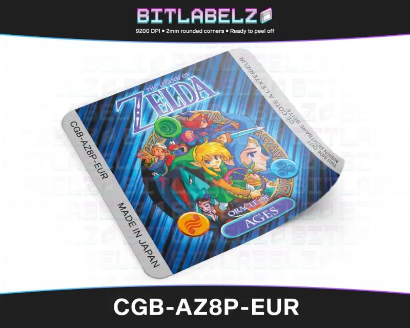 The Legend of Zelda: Oracle of Ages - Étiquette Game Boy Color custom [CGB-AZ8P-EUR]