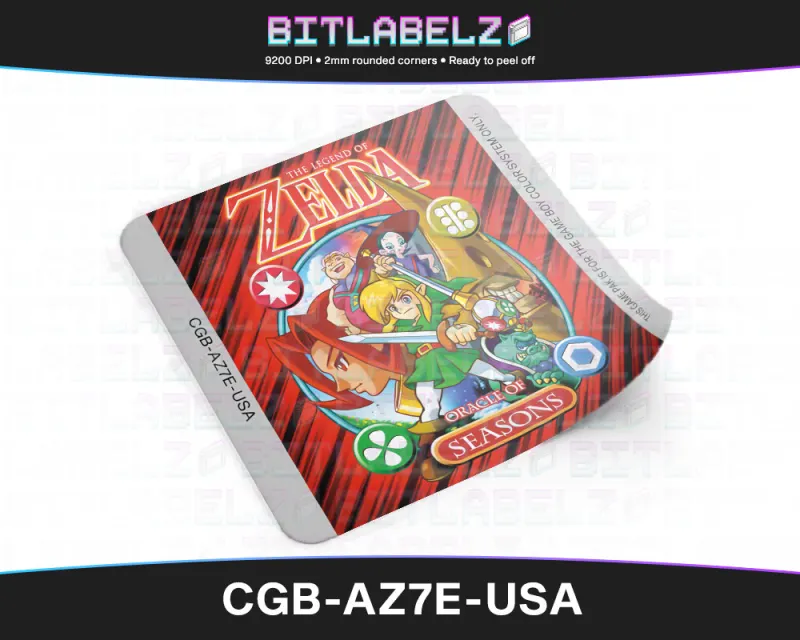 The Legend of Zelda: Oracle of Seasons - Étiquette Game Boy Color custom [CGB-AZ7E-USA]