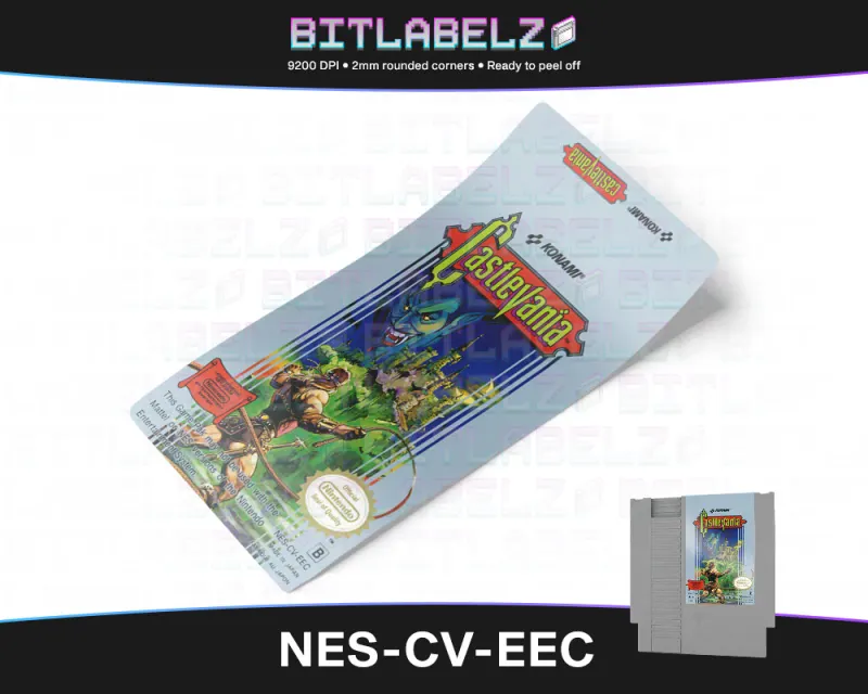 Castlevania - Étiquette Nintendo NES [NES-CV-EEC]