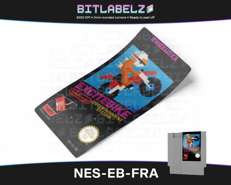 Excitebike - Etichetta Nintendo NES [NES-EB-FRA]