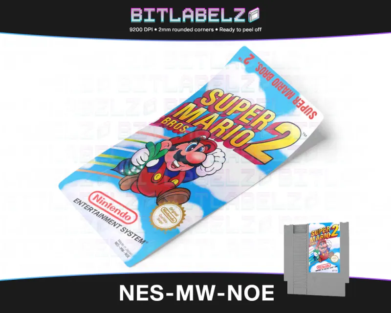 Super Mario Bros. 2 - Étiquette Nintendo NES [NES-MW-NOE]