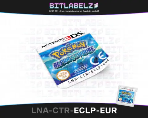 Pokemon Alpha Sapphire - Nintendo 3DS Label [LNA-CTR-ECLP-EUR]