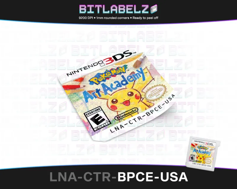 Pokemon Art Academy - Etichetta Nintendo 3DS [LNA-CTR-BPCE-USA]
