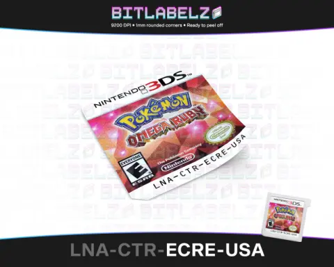 Pokemon Omega Rubin - Nintendo 3DS Label [LNA-CTR-ECRE-USA]