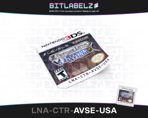 Professor Layton vs. Phoenix Wright: Ace Attorney - Étiquette Nintendo 3DS [LNA-CTR-AVSE-USA]