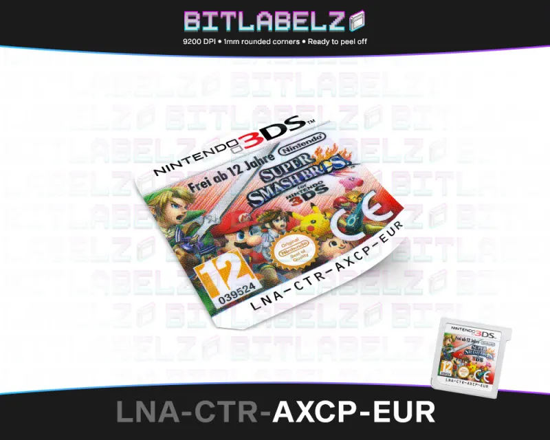 Super Smash Bros. for Nintendo 3DS - Etiqueta Nintendo 3DS [LNA-CTR-AXCP-EUR]