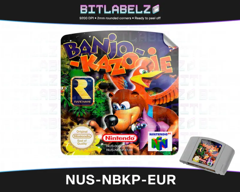 Banjo-Kazooie - Étiquette Nintendo 64 [NUS-NBKP-EUR]