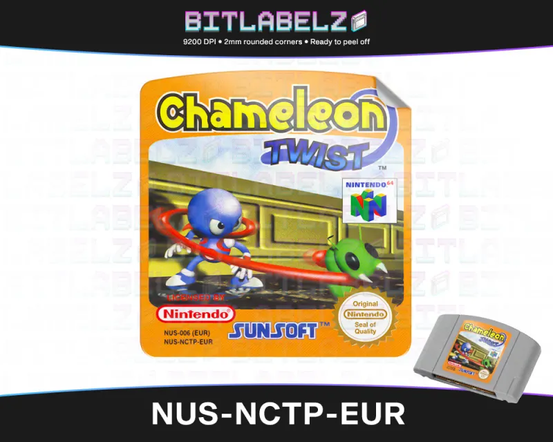 Chameleon Twist - Etichetta Nintendo 64 [NUS-NCTP-EUR]