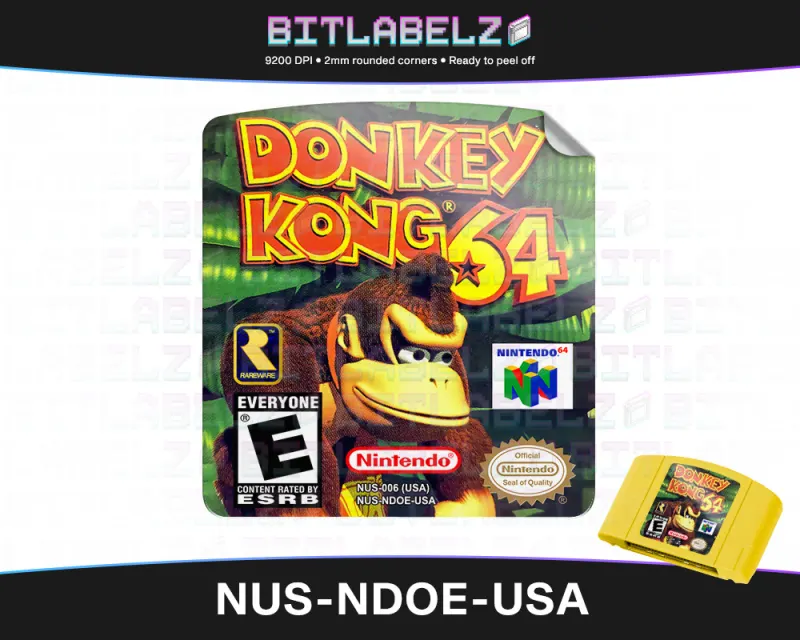 Donkey Kong 64 - Etichetta Nintendo 64 [NUS-NDOE-USA]