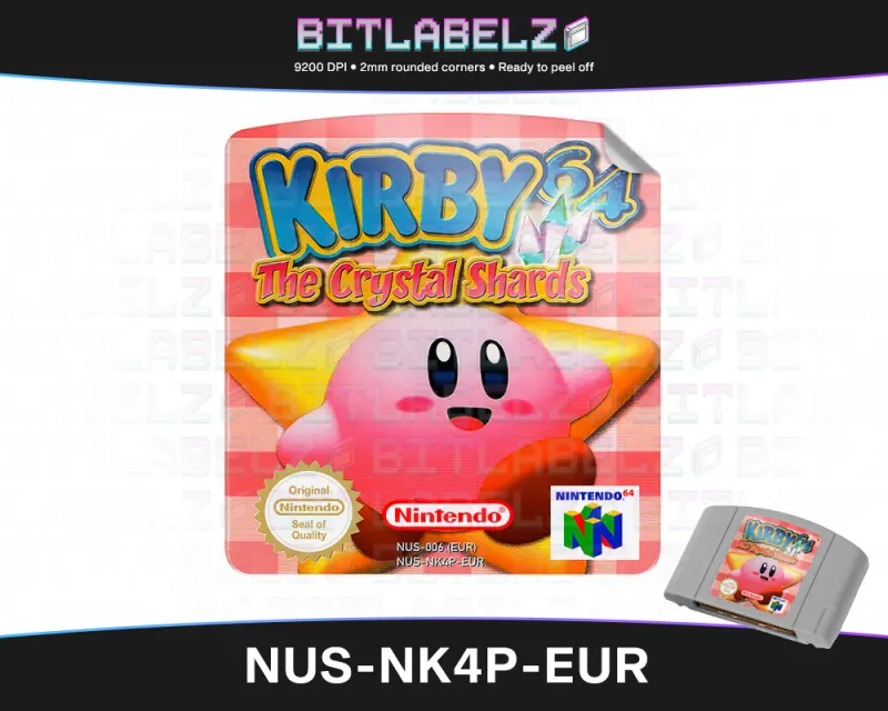 Kirby 64: The Crystal Shards - Étiquette Nintendo 64 [NUS-NK4P-EUR]
