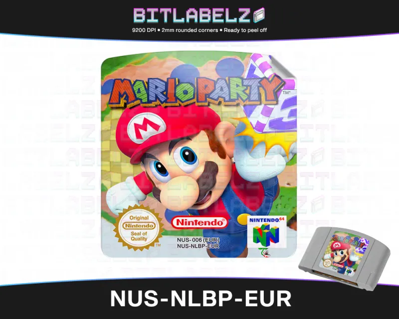 Mario Party - Etichetta Nintendo 64 [NUS-NLBP-EUR]