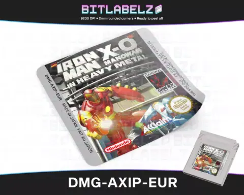 Iron Man and X-O Manowar in Heavy Metal - Etichetta Game Boy [DMG-AXIP-EUR]