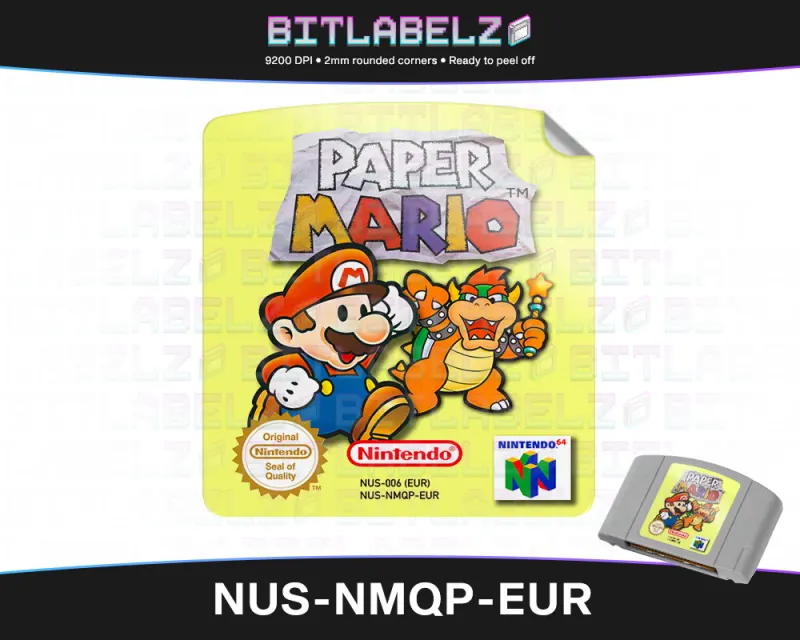 Paper Mario - Etichetta Nintendo 64 [NUS-NMQP-EUR]