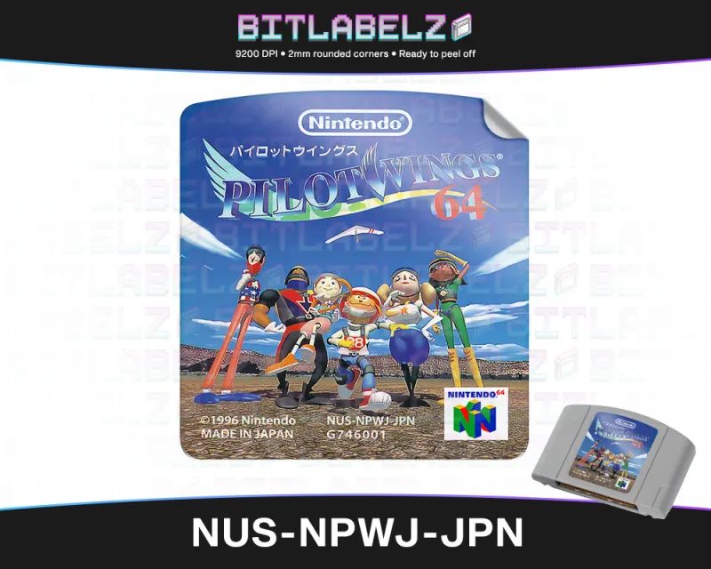 Pilotwings 64 - Etichetta Nintendo 64 [NUS-NPWJ-JPN]