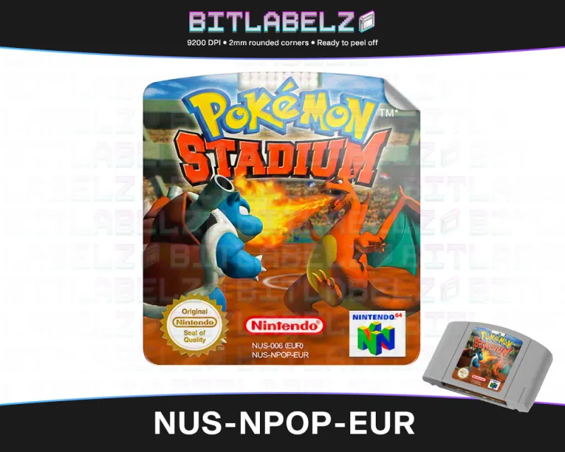 Pokemon Stadium - Etichetta Nintendo 64 [NUS-NPOP-EUR]