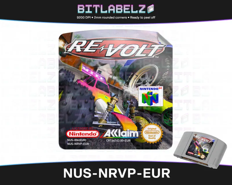 Re-Volt - Etichetta Nintendo 64 [NUS-NRVP-EUR]