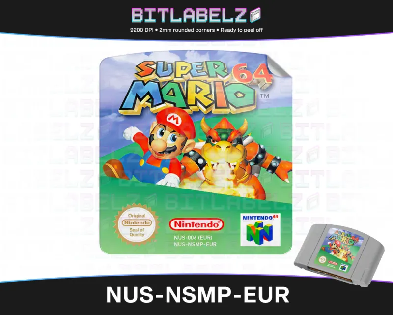 Super Mario 64 - Etichetta Nintendo 64 [NUS-NSMP-EUR]