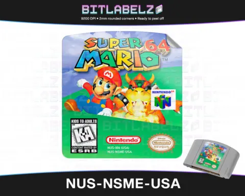 Super Mario 64 - Étiquette Nintendo 64 [NUS-NSME-USA]