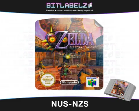 The Legend of Zelda: Majora's Mask - Étiquette Nintendo 64 custom [NUS-NZS]