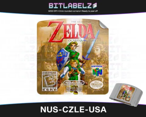 The Legend of Zelda: Ocarina of Time - Étiquette Nintendo 64 custom [NUS-CZLE-USA]