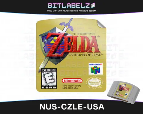 The Legend of Zelda: Ocarina of Time - Étiquette Nintendo 64 [NUS-CZLE-USA]