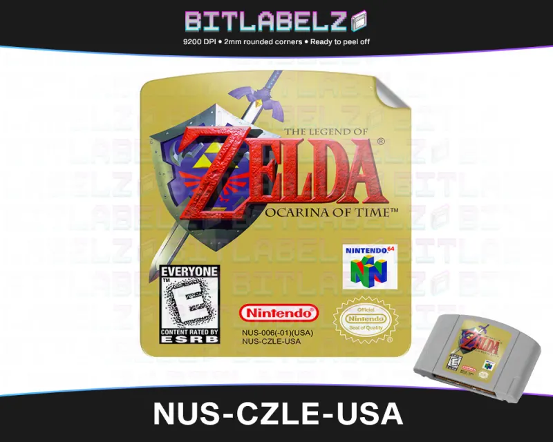 The Legend of Zelda: Ocarina of Time - Etiqueta Nintendo 64 [NUS-CZLE-USA]