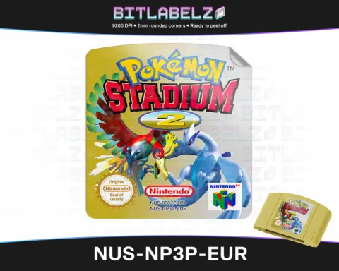 Pokemon Stadium 2 - Nintendo 64 Label [NUS-NP3P-EUR] mit Metallic Effekt